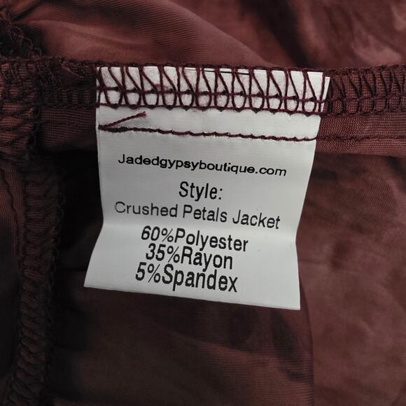 NWT Jaded Gypsy Crushed Petals Jacket One Size - Picture 6 of 10